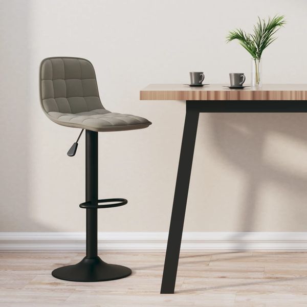 vidaXL Barhocker Hellgrau Samt [333980]