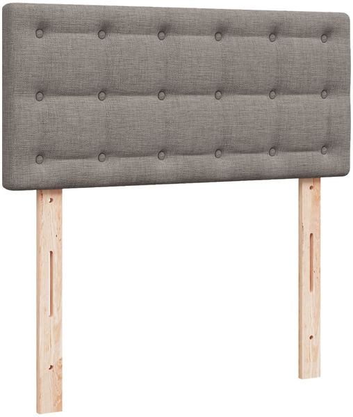 vidaXL Boxspringbett mit Matratze Taupe 90x200 cm Stoff 3288881 Bild 12