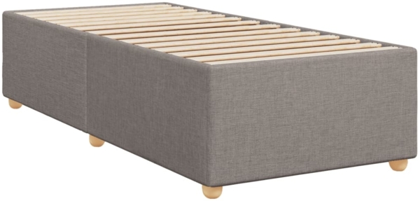 vidaXL Boxspringbett mit Matratze Taupe 90x200 cm Stoff 3288881 Bild 8