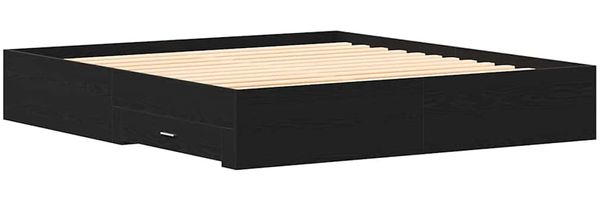 vidaXL Bettrahmen Schwarz Eichen-Optik 180 x 200 cm Holzwerkstoff 3333962 Bild 7