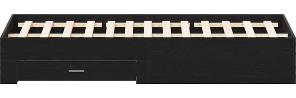 vidaXL Bettrahmen Schwarz Eichen-Optik 180 x 200 cm Holzwerkstoff 3333962 Bild 6