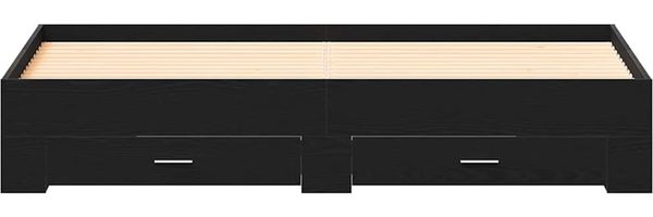 vidaXL Bettrahmen Schwarz Eichen-Optik 180 x 200 cm Holzwerkstoff 3333962 Bild 5
