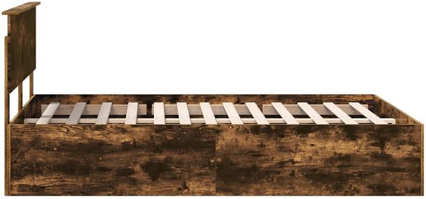 vidaXL Bettrahmen Geräucherte Eiche 150 x 200 cm Holzwerkstoff 3408659 Bild 8
