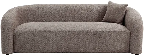 Vente-unique - LAPIOTA Sofa Stoff Schokoladenbraun - B 91 cm x H 75 cm x L 220 cm