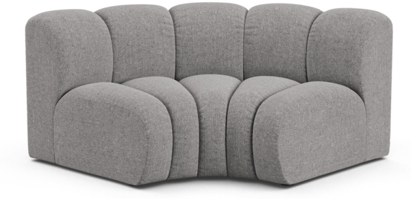 Micadoni rundes Eckmodul Lupine Chenille Eden Hellgrau