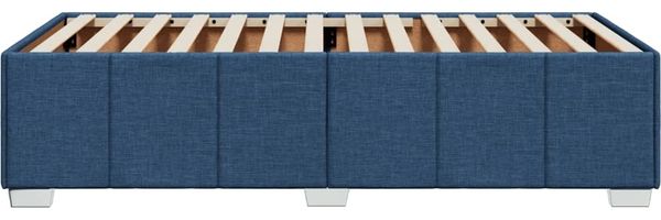vidaXL Bettgestell ohne Matratze Blau 90x200 cm Stoff 3284810 Bild 5