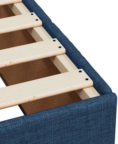 vidaXL Bettgestell ohne Matratze Blau 90x200 cm Stoff 3284810 Bild 7