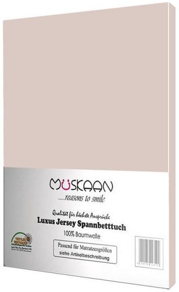 Müskaan Spannbettlaken Jersey Spannbettlaken, Baumwolle, (1 Stück), mit Gummizug