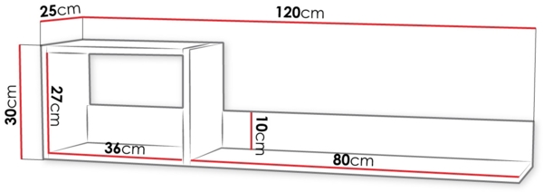 Wandregal Trophy 8 (Farbe: Eiche Craft Gold / Weiß) Bild 2