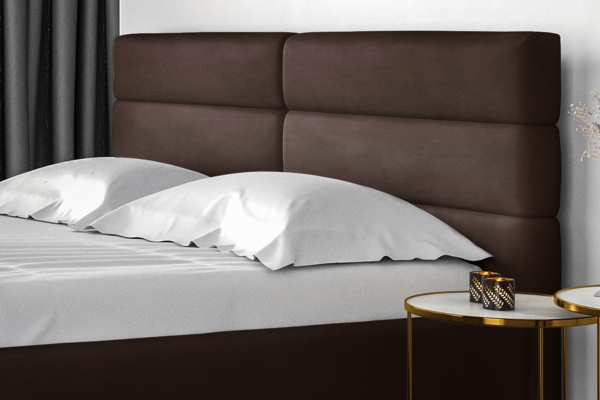 99rooms Odalys Polsterbett Kunstleder SOFT Braun 200x200 cm mit Bettkasten Bild 4