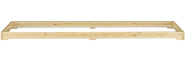 Bettrahmen Bodenbett Futon extra niedriges Holzbett 90x200 Kiefer lackiert V-60.47K-09Rollrost inkl. Bild 4