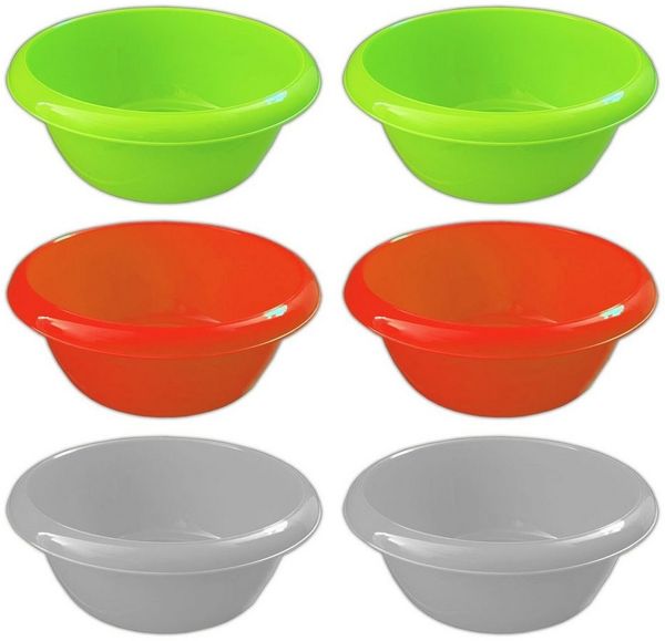 HAC24 Schüssel Plastikschüssel Kunststoffschüssel Servierschüssel, Kunststoff, (Set, 6-tlg), 1,1 Liter