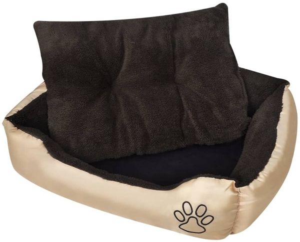 vidaXL Hundebett Beige und Braun XXL 131364