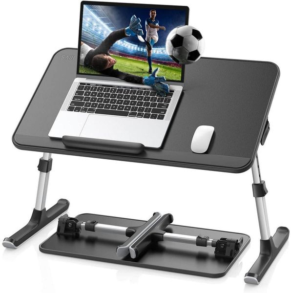 SAIJI Laptoptisch Bett Einstellbare Höhe Neigungswinkel Klappbare Beine 17 Zoll
