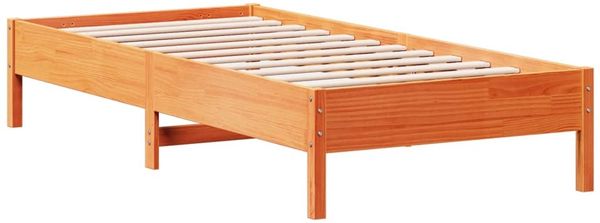 vidaXL Massivholzbett ohne Matratze Wachsbraun 90x190 cm Kiefernholz 3328255 Bild 5