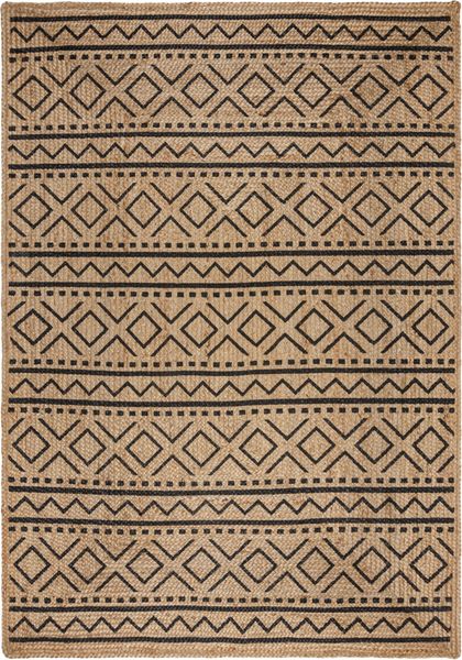 Kadima Design Nachhaltiger Jute-Teppich "Neath Scott" mit geometrischem Muster. 200x290 cm