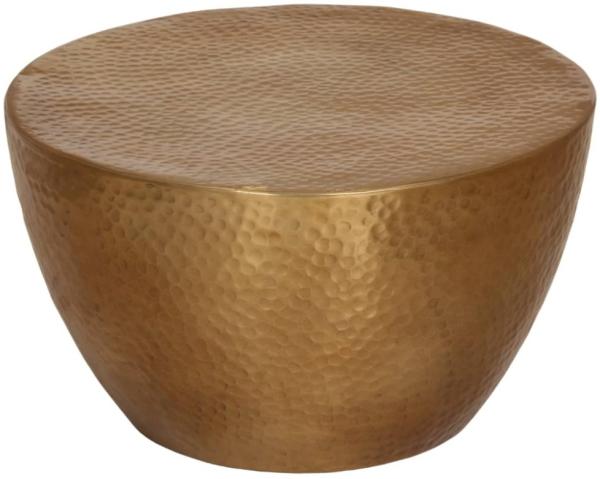 vidaXL Couchtisch Aluminium Gehämmert Ø 50x30 cm Messing 359610