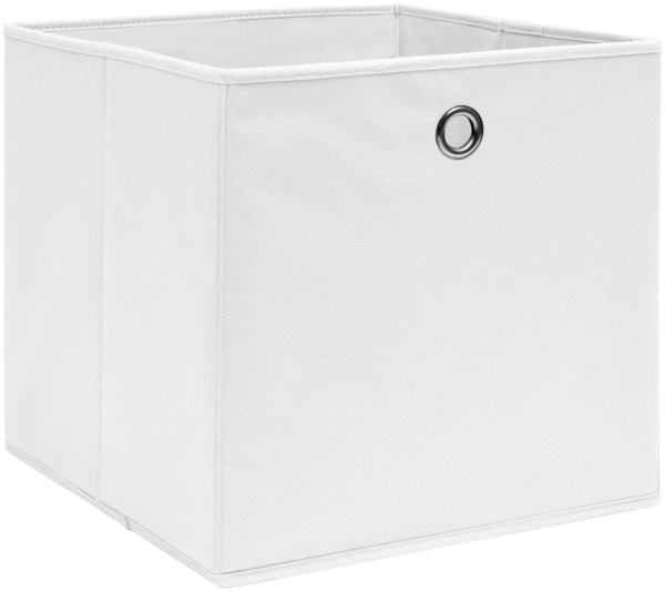 vidaXL Aufbewahrungsboxen 10 Stk. Vliesstoff 28x28x28 cm Weiß 325209