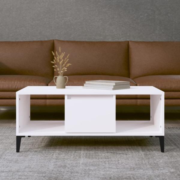 vidaXL Couchtisch Weiß 90x50x36,5 cm Holzwerkstoff 821068