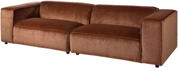 Sofa 3-Sitzer 286x103x69 Cord kupfer VALENCIA