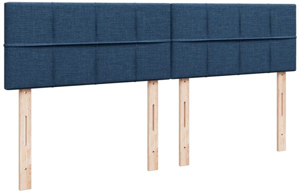 vidaXL Boxspringbett mit Matratze Blau 200x200 cm Stoff 3289481 Bild 12