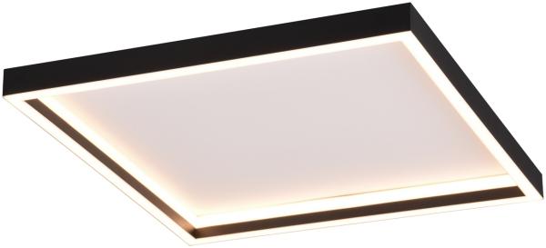 Flache LED Deckenleuchte ROTONDA Schwarz Quadratisch 35x35cm