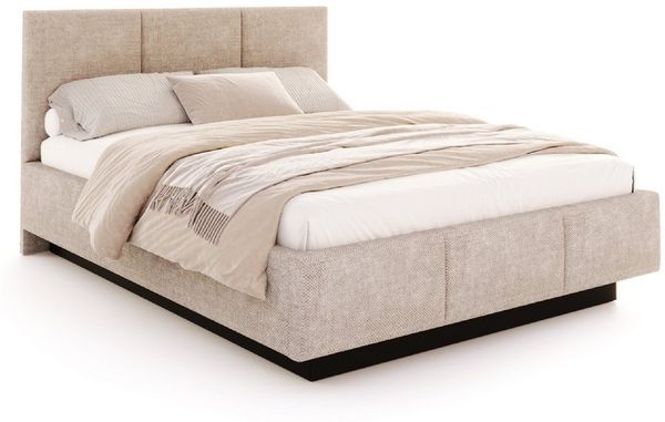 FDM Polsterbett ALMADA modern mit Bettkasten MADE IN EU - mit Ottawa Bezug (verfügbar 90x200 120x200 140x200 160x200 180x200cm, Bettrahmen, Bett, mit großen gepolsterten Kopfteil, mit Bettkasten zum aufklappen), Hebbarer Metallrahmen, Bettkasten