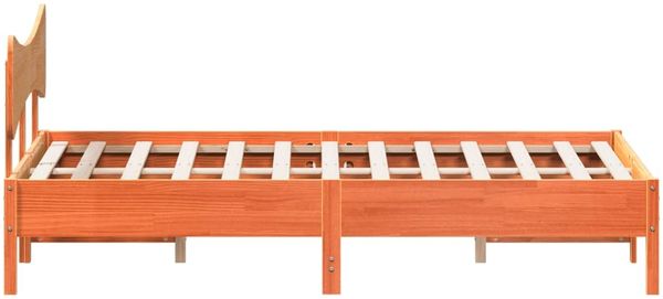 vidaXL Massivholzbett ohne Matratze Wachsbraun 200x200 Kiefernholz 3328222 Bild 7