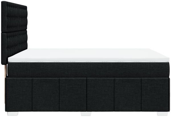 vidaXL Boxspringbett mit Matratze Schwarz 140x200 cm Stoff 3294007 Bild 7