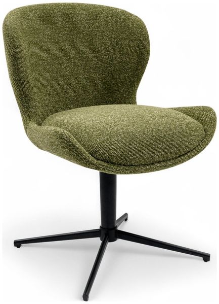Esszimmerstuhl Salcin 2er-Set aus Boucle-Stoff - mit Dreh-Rückstellfunktion, Grün Bild 4
