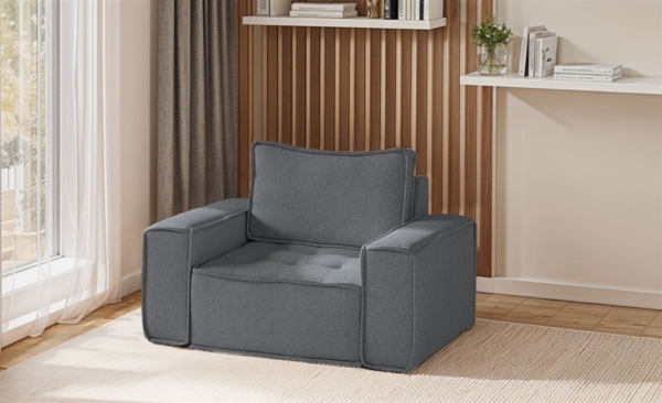 Sessel Designersessel SANDE Stoff Alpine Anthrazit