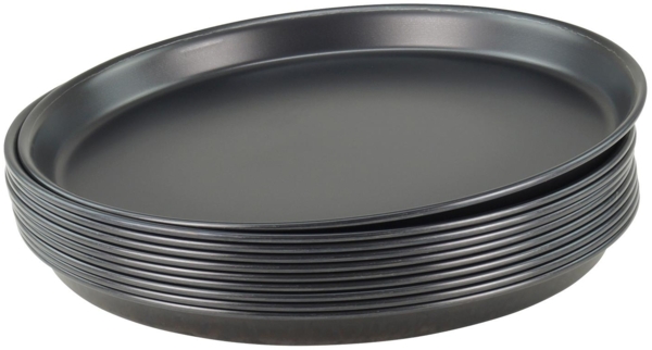 10 Stück Pizzablech rund aus Blaublech Ø 30 cm schwere Profiqualität