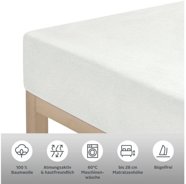 my home Spannbettlaken BLACKBERRY, Jersey, Gummizug: rundum, (2 Stück), Baumwolle, Matratzen bis 28 cm Höhe, Bettlaken, Spannbetttuch, Laken Bild 2
