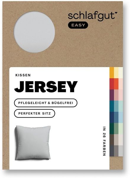Schlafgut 'Easy' Kissenbezug, Jersey, Grey Light, 40x40 cm Bild 3