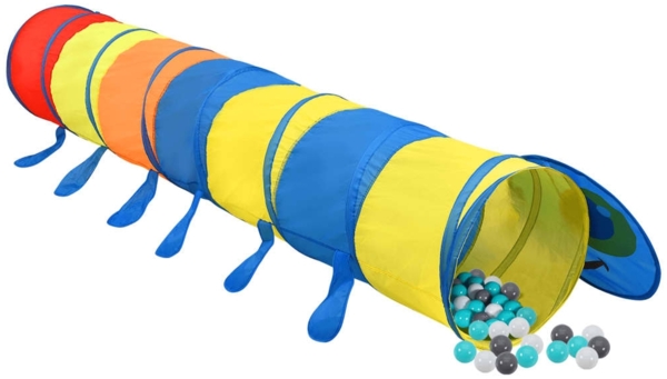 vidaXL Spieltunnel mit 250 Bällen Mehrfarbig 245 cm Polyester 3107761