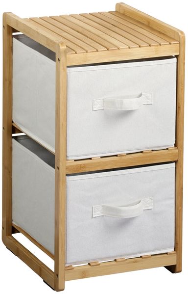 KESPER 54275 Regal mit 2 Boxen, Bambus, FSC, 29,5 x 33,5 x 57 cm