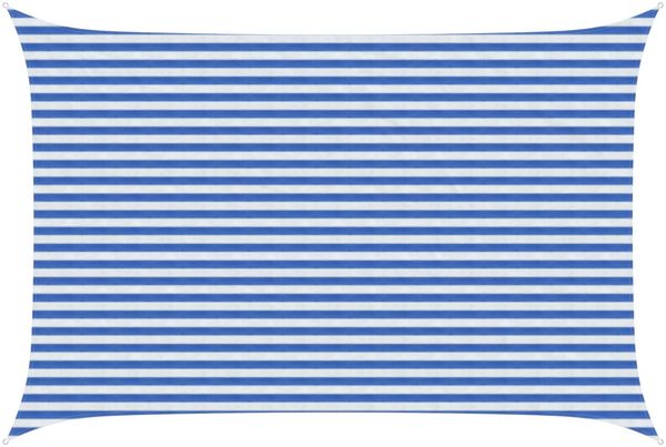 vidaXL Sonnensegel Blau und Weiß 3x5 m HDPE 42032890