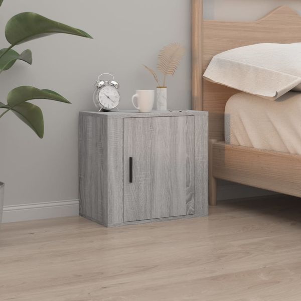 vidaXL Wand-Nachttisch Grau Sonoma 50x30x47 cm 816876