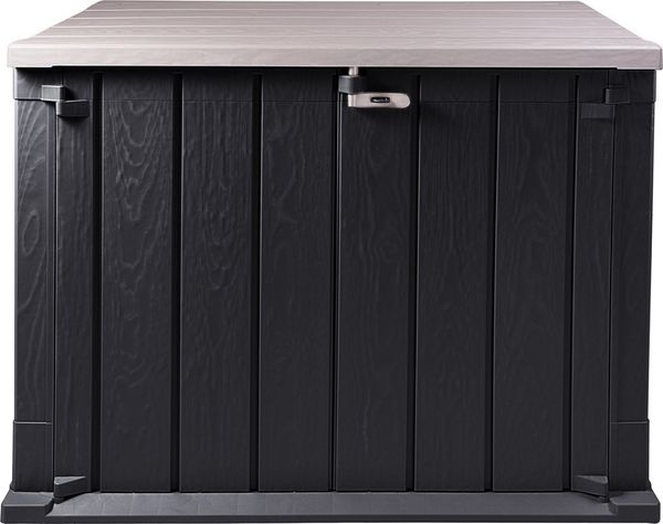 ONDIS24 Gartenbox Mülltonnenbox Storer Light XL Gerätebox abschließbar, für 2 Mülltonnen (1330 Liter) robust, wetterfest, belastbar