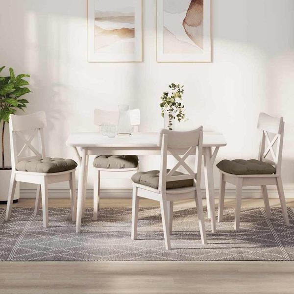 vidaXL Sitzkissen 4 pcs Taupe 40 x 40 cm Mikrofaserstoff 42015089