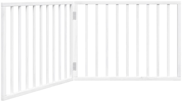 vidaXL Hundegitter Faltbar 2 Paneele Weiß 160 cm Pappelholz 352184