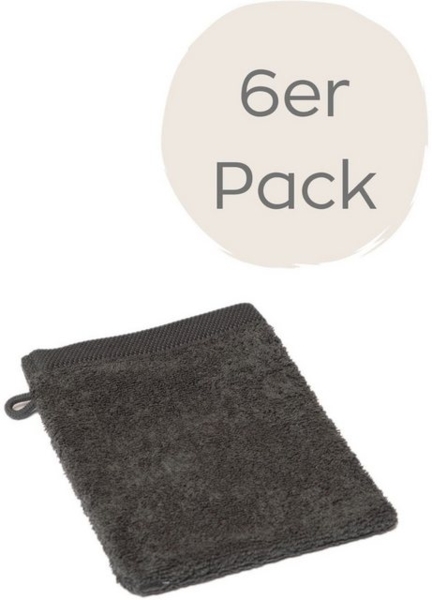Wewo fashion Waschhandschuh 9517W, (Packung, 6-St), saugstark Bild 2