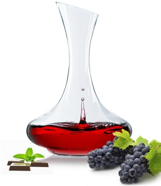 Handgemachte Weinkaraffe 1,5 Liter Dekantier Glaskaraffe Karaffe Glas Bild 5