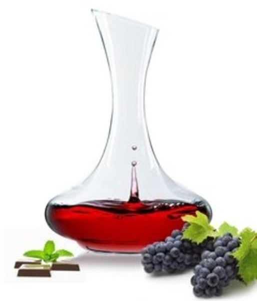 Handgemachte Weinkaraffe 1,5 Liter Dekantier Glaskaraffe Karaffe Glas Bild 6