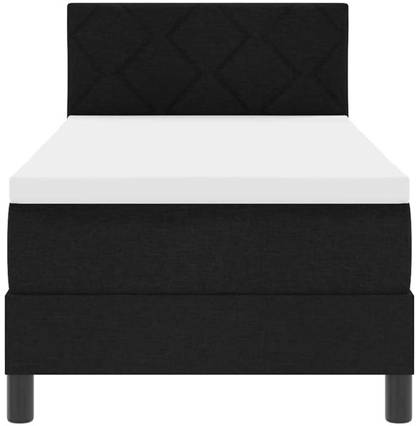 vidaXL Boxspringbett mit Matratze mit LED Schwarz 80 x 200 cm Stoff 3342242 Bild 7