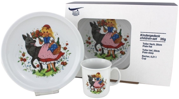 Triptis Kindergeschirr-Set Triptis Rotkäppchen Kinderset 3tlg, 1 Personen, Porzellan