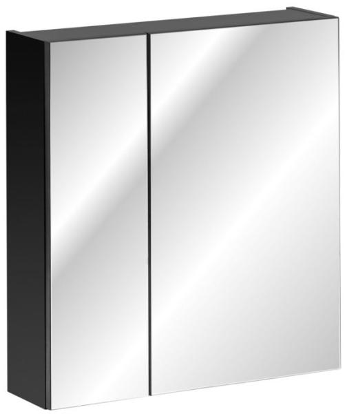 Badezimmer Spiegelschrank 60cm AKAN Schwarz matt inkl. LED