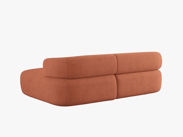 Micadoni 5-Sitzer Ecksofa Jenny Kleine Version Rechts Boucle Now or Never Ziegel Bild 4