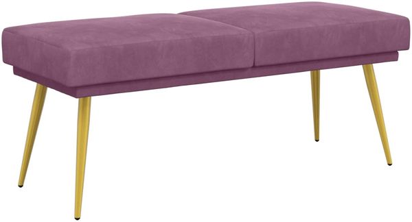 vidaXL Doppellagige Bank Lila 120 x 45 x 46 cm Samt 42038598