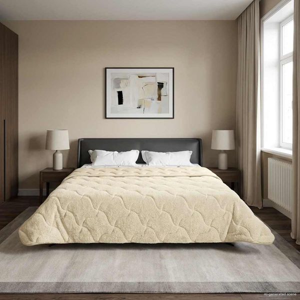 vidaXL Sommerdecke Creme 200 x 220 cm Mikrofaser und Teddy-Fleece 42026225